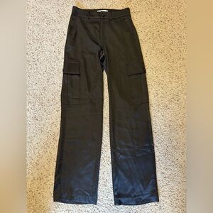 Zara Black Satin Trousers